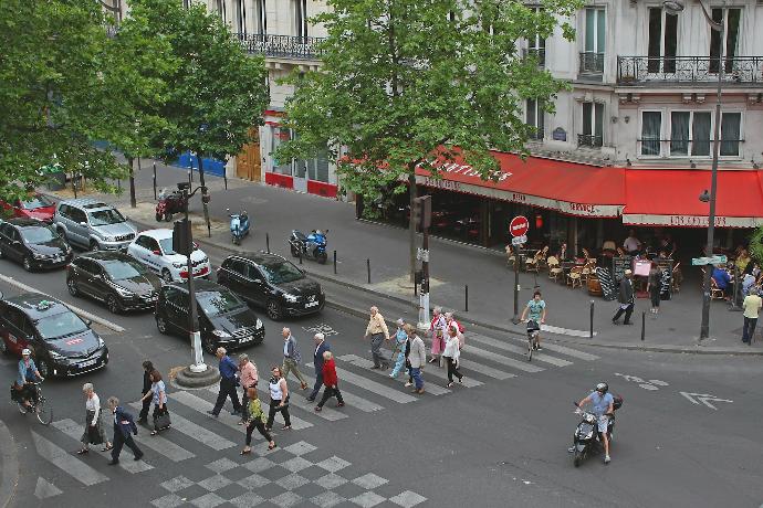 people walking on pedestrian lane