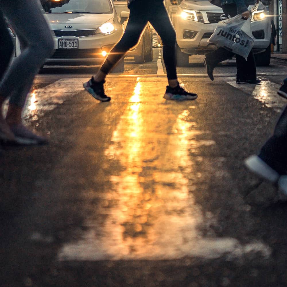 people crossing a road